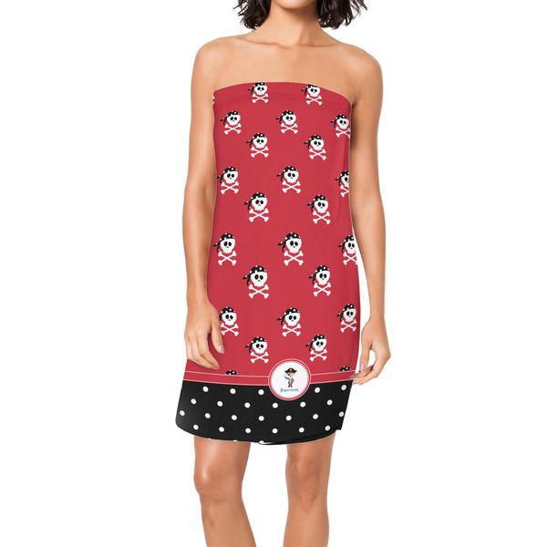 Custom Pirate & Dots Spa / Bath Wrap w/ Name or Text