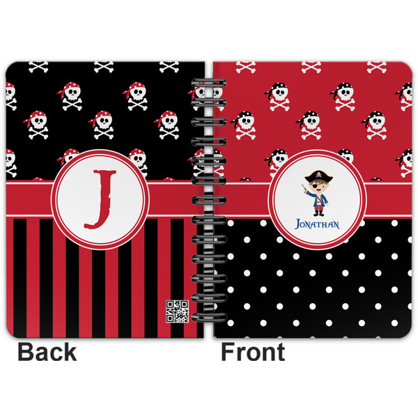 Pirate & Dots Spiral Journal 5 x 7 - Apvl