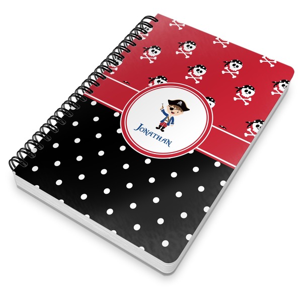 Pirate & Dots Spiral Journal 7 x 10 - Main