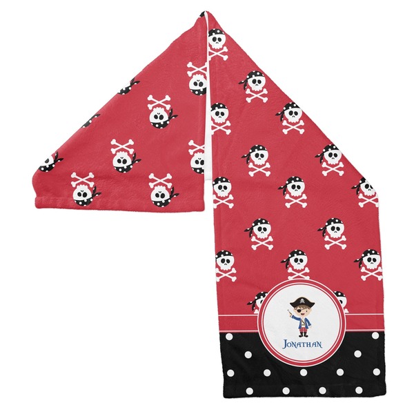 Pirate & Dots Sports Towel Folded - Both Sides Showing
