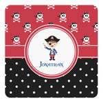 Pirate & Dots Square Decal - Small (Personalized)