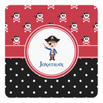 Pirate & Dots Square Decal (Personalized)