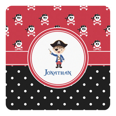Pirate & Dots Square Decal (Personalized)