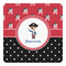 Pirate & Dots Square Decal - Small (Personalized)