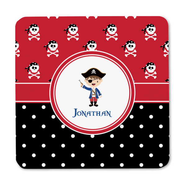 Pirate & Dots Square Fridge Magnet - FRONT