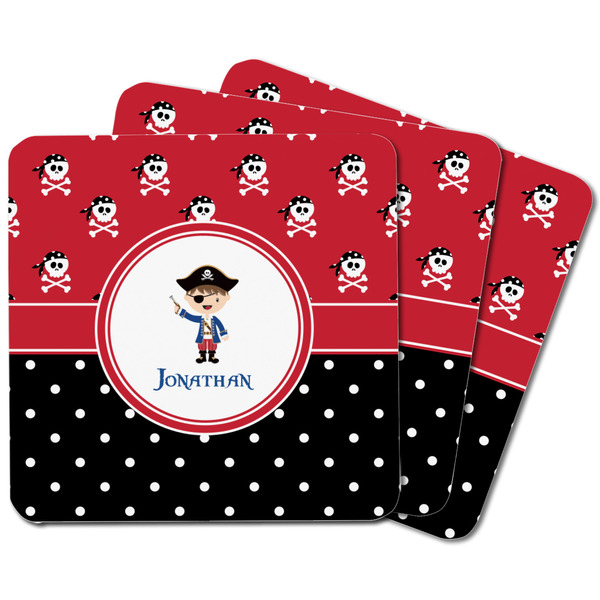 Pirate & Dots Square Fridge Magnet - MAIN