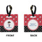 Pirate & Dots Square Luggage Tag (Front + Back)