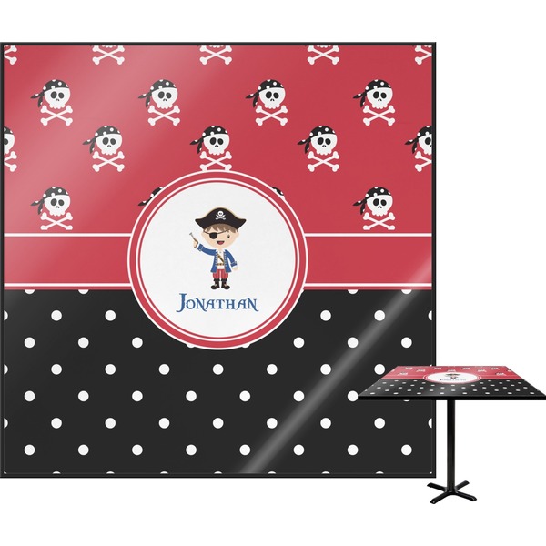Custom Pirate & Dots Square Table Top (Personalized)