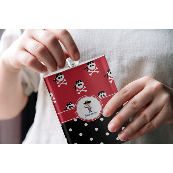 Pirate & Dots Stainless Steel Flask - LIFESTYLE 1