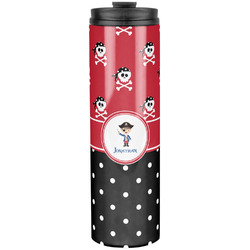 Pirate & Dots Stainless Steel Skinny Tumbler - 20 oz (Personalized)