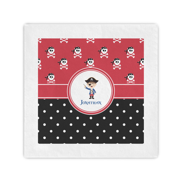 Custom Pirate & Dots Cocktail Napkins (Personalized)