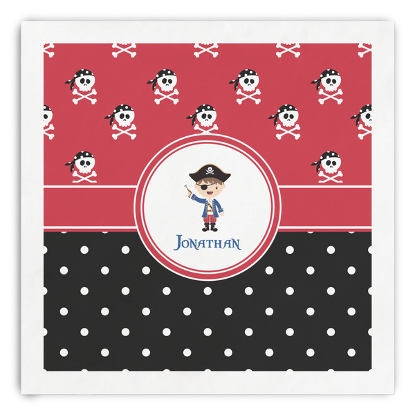 Custom Pirate & Dots Paper Dinner Napkins (Personalized)
