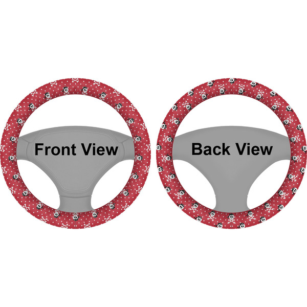 Pirate & Dots Steering Wheel Cover- Front and Back