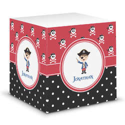 Pirate & Dots Sticky Note Cube (Personalized)