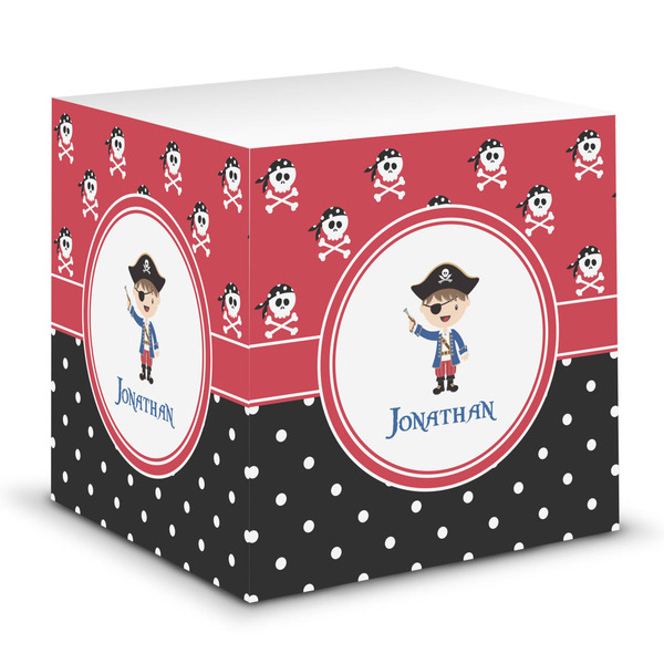 Custom Pirate & Dots Sticky Note Cube (Personalized)