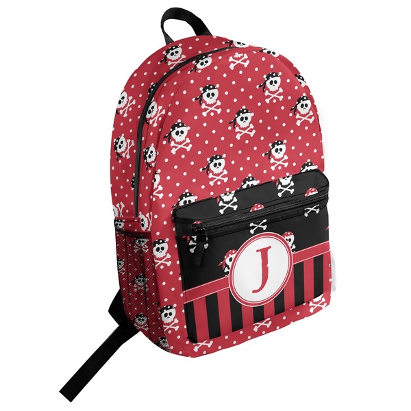 Custom Pirate & Dots Student Backpack (Personalized)