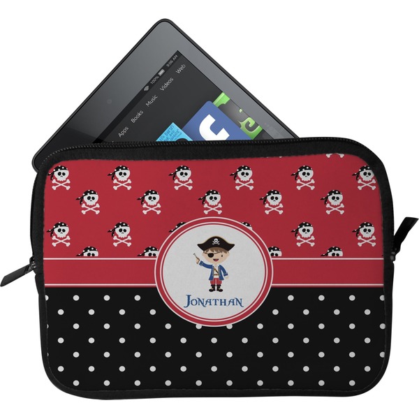 Custom Pirate & Dots Tablet Case / Sleeve - Small (Personalized)