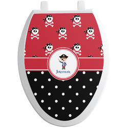 Pirate & Dots Toilet Seat Decal - Elongated (Personalized)