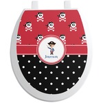 Pirate & Dots Toilet Seat Decal (Personalized)
