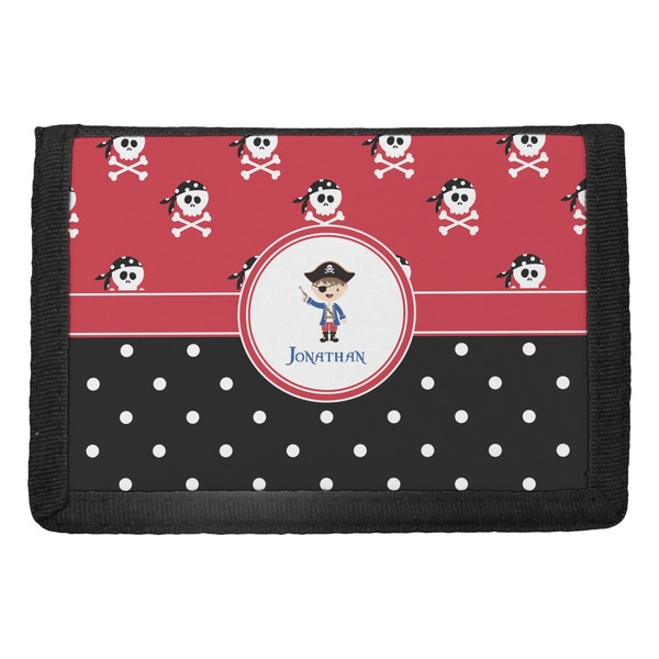 Custom Pirate & Dots Trifold Wallet (Personalized)
