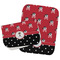 Pirate & Dots Two Rectangle Burp Cloths - Open & Folded