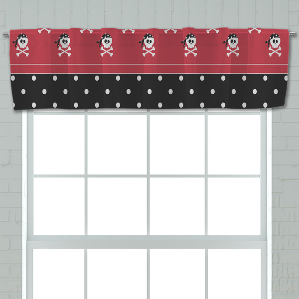 Pirate & Dots Valance - Closeup on window