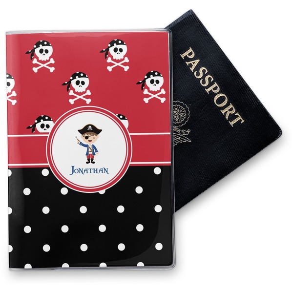 Custom Pirate & Dots Vinyl Passport Holder (Personalized)