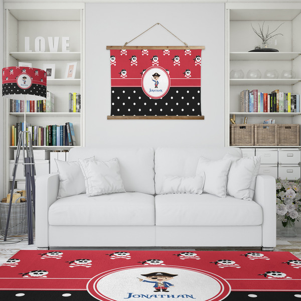 Pirate & Dots Wall Hanging Tapestry - IN CONTEXT