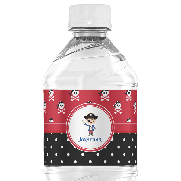 Custom Pirate & Dots Water Bottle Labels - Custom Sized (Personalized)