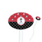 Pirate & Dots White Plastic 7" Stir Stick - Oval - Closeup