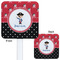 Pirate & Dots White Plastic Stir Stick - Double Sided - Approval