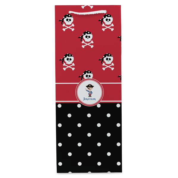 Pirate & Dots Wine Gift Bag - Gloss - Front