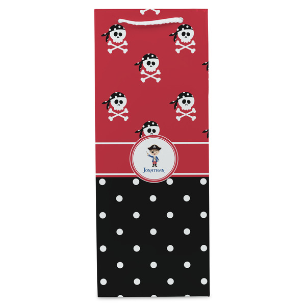 Pirate & Dots Wine Gift Bag - Matte - Front