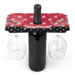 Pirate & Dots Wine Bottle & Glass Holder (Personalized)