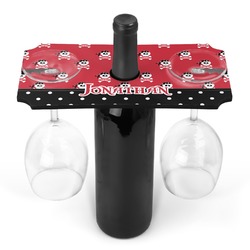Pirate & Dots Wine Bottle & Glass Holder (Personalized)