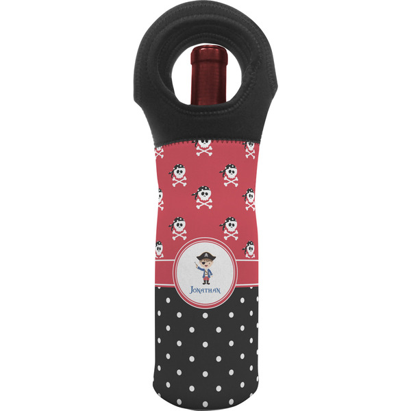 Custom Pirate & Dots Wine Tote Bag (Personalized)