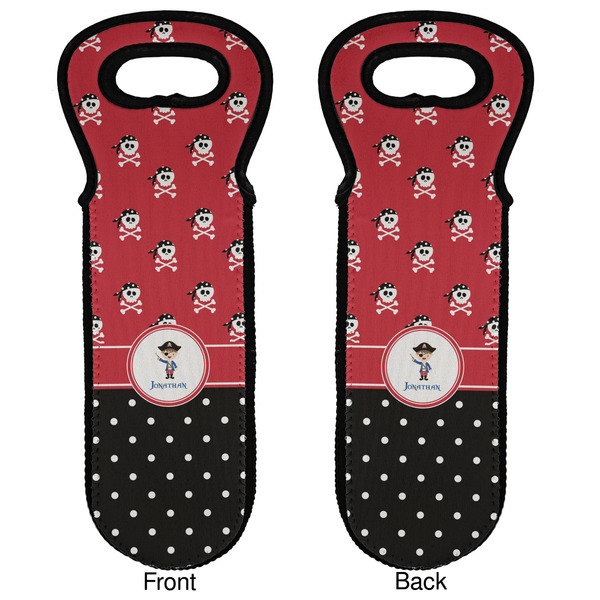 Pirate & Dots Wine Tote Front & Back