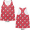 Pirate & Dots Womens Racerback Tank Tops - Medium - Front and Back