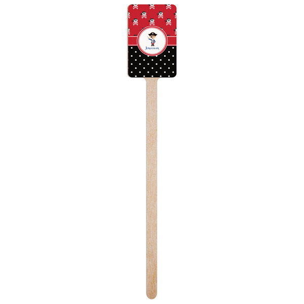 Pirate & Dots Wooden 6.25" Stir Stick - Rectangular - Single Stick