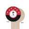 Pirate & Dots Wooden 6" Food Pick - Round - Single Sided - Front & Back
