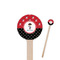 Pirate & Dots Wooden 6" Stir Stick - Round - Closeup