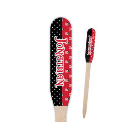 Pirate & Dots Paddle Wooden Food Picks - Single Sided (Personalized)