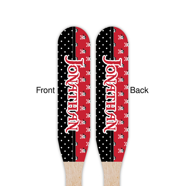 Pirate & Dots Wooden Food Pick - Paddle - Double Sided - Front & Back