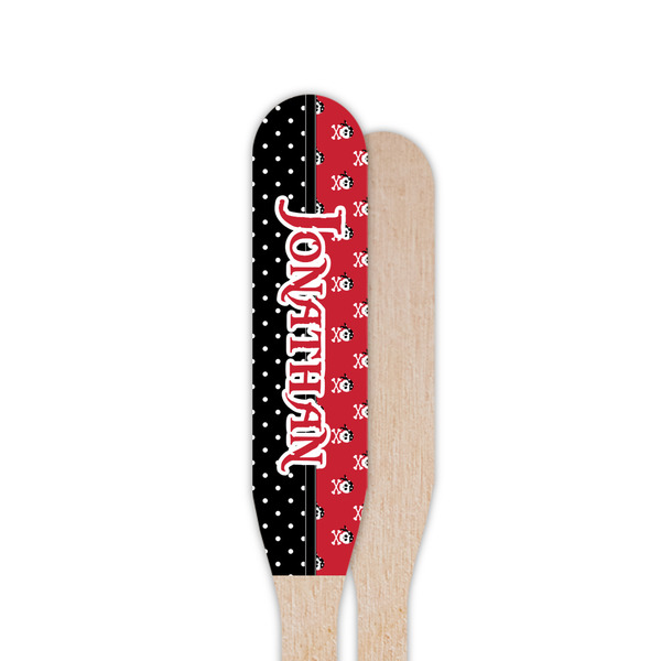 Pirate & Dots Wooden Food Pick - Paddle - Single Sided - Front & Back