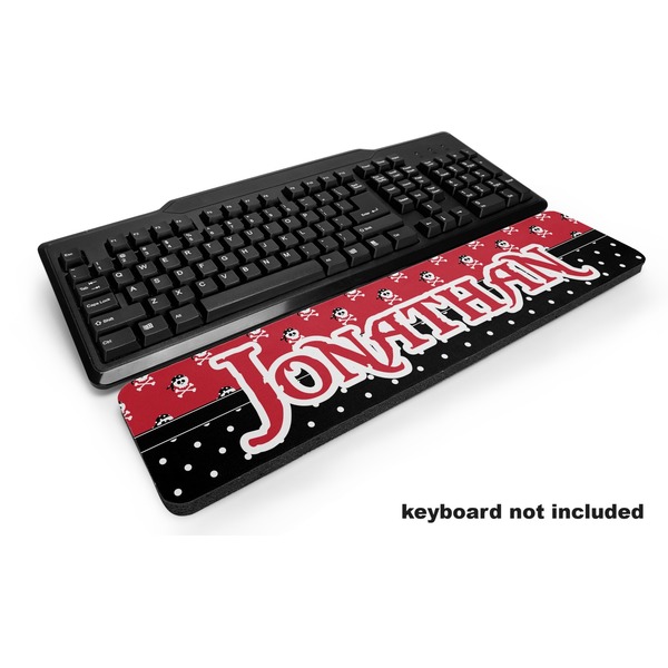 Custom Pirate & Dots Keyboard Wrist Rest (Personalized)