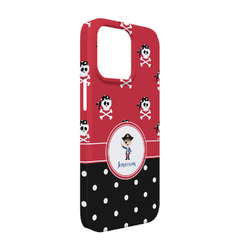 Pirate & Dots iPhone Case - Plastic - iPhone 13 Pro (Personalized)