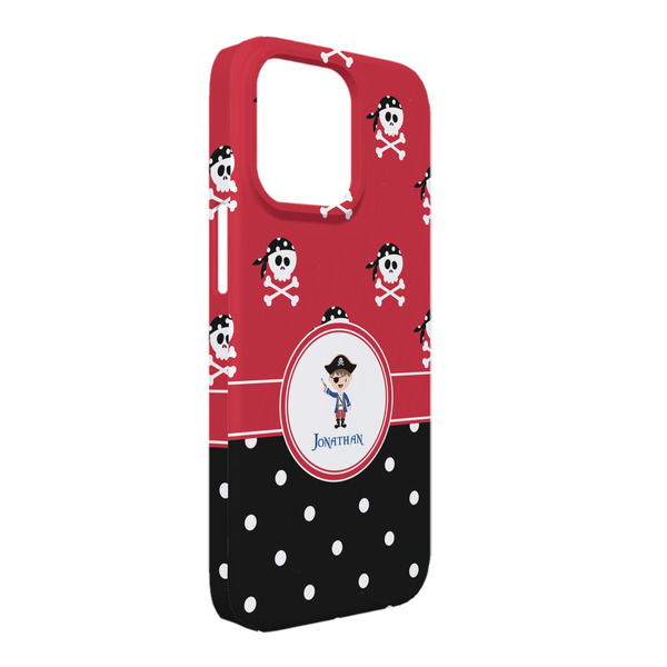 Custom Pirate & Dots iPhone Case - Plastic - iPhone 13 Pro Max (Personalized)