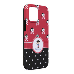 Pirate & Dots iPhone Case - Rubber Lined - iPhone 13 Pro Max (Personalized)