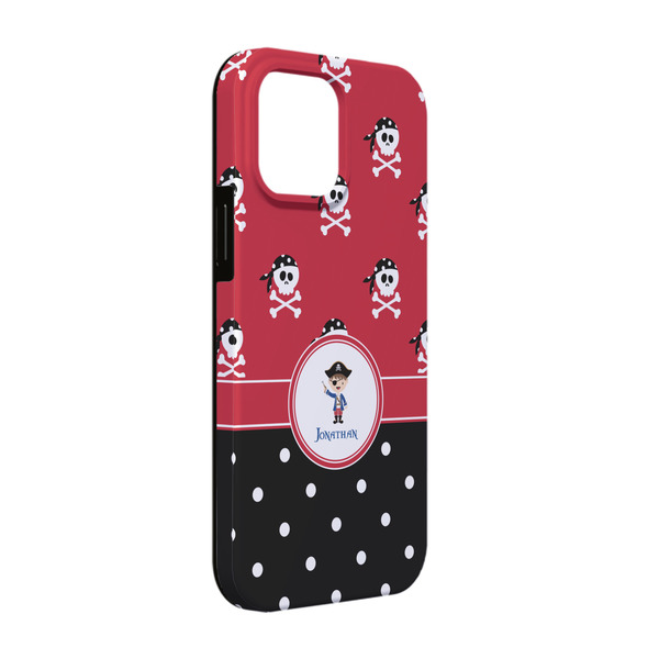 Custom Pirate & Dots iPhone Case - Rubber Lined - iPhone 13 Pro (Personalized)