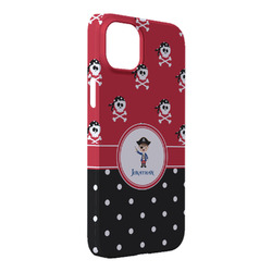 Pirate & Dots iPhone Case - Plastic - iPhone 14 Plus (Personalized)